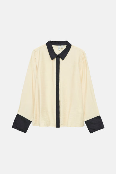 Chemise à manches longues - beige