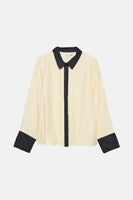 Chemise à manches longues - beige