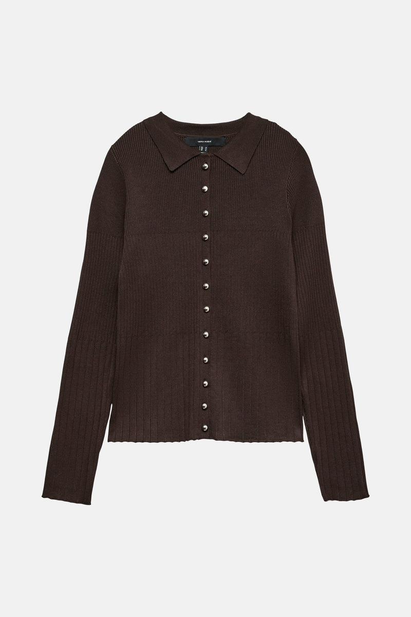 Pull met ronde hals - bruin