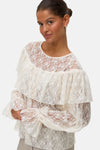 Blouse à manches longues - blanc
