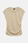 Top uni manches courtes beige - VERO MODA®