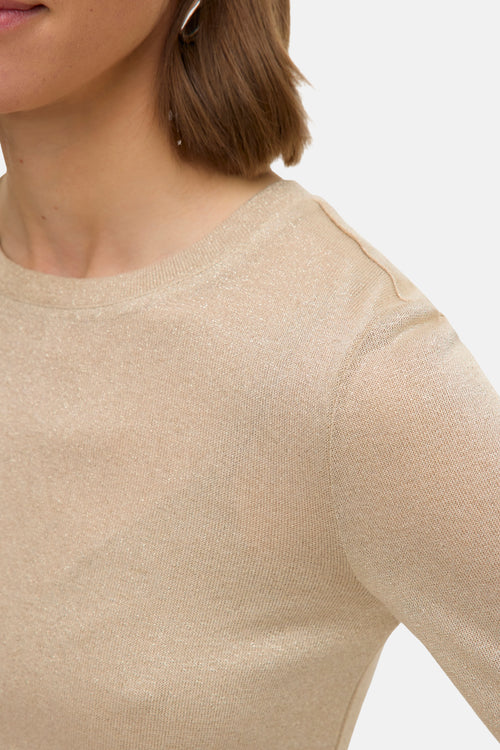 T-shirt met lange mouwen - beige