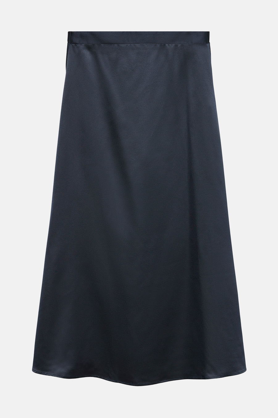 Jupe longue bleue de VERO MODA® avec une texture satinée et une coupe évasée.