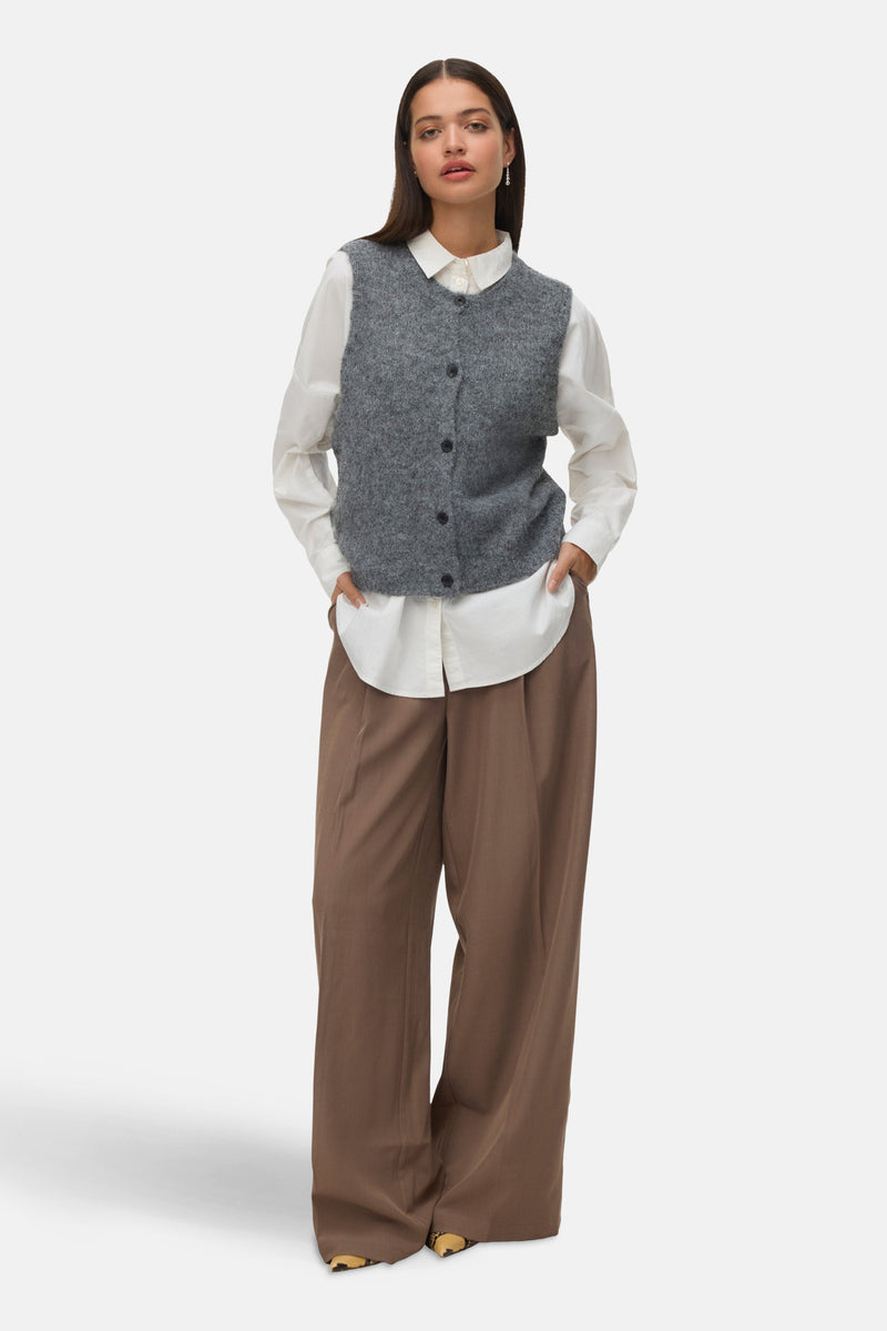 VMNOVAH SL O-NECK BUTTON VEST NOOS