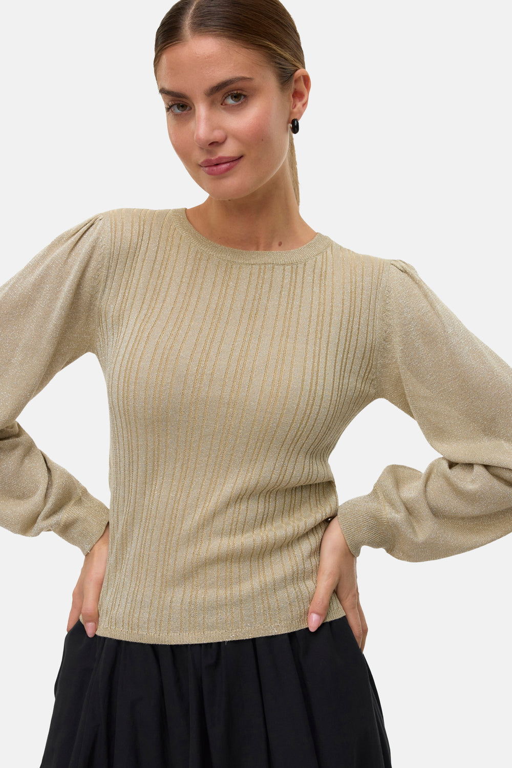 Pull met ronde hals - groen