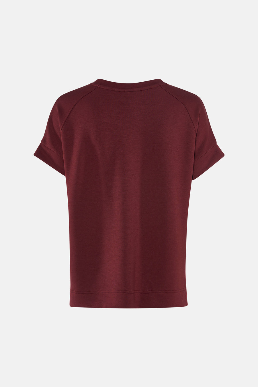 T-shirt brique à manches courtes de VERO MODA, avec manches à revers, sur fond neutre.