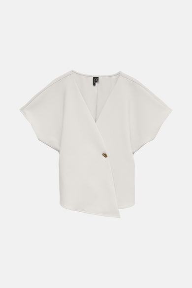 VMSONJA SS V-NECK TOP WVN EXP