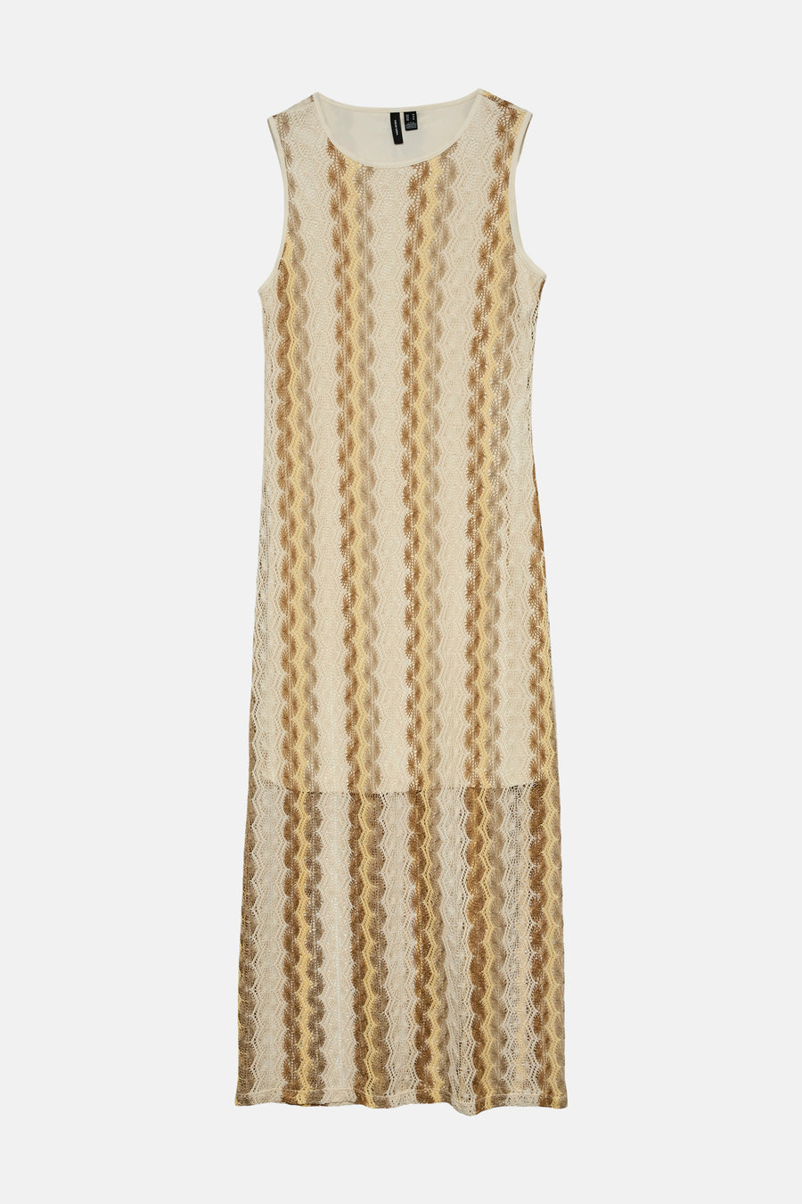 Robe multicolore de VERO MODA® en maille ajourée à rayures verticales ondulées.