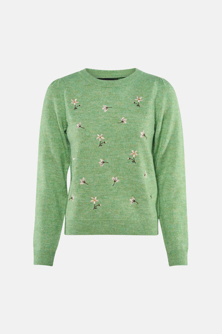 Pull à col rond - vert