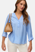 Blouse à manches longues - Bleu