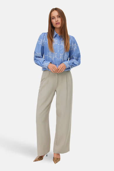 Chemise à manches longues - bleu