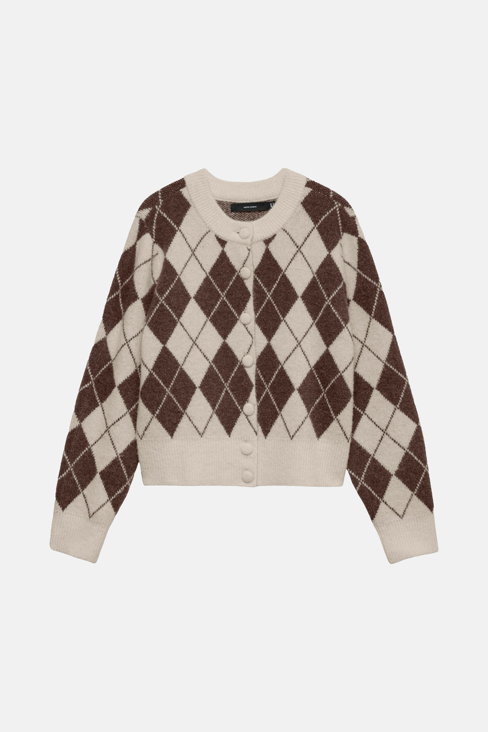 VMHALO LS O-NECK ARGYLE CARDIGAN EXP