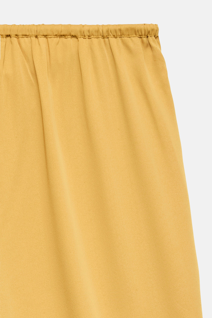 Pantalon doré de VERO MODA, avec une taille élastiquée et une texture lisse.
