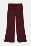 Pantalon violet plissé de VERO MODA, avec cordon de serrage et poches latérales.