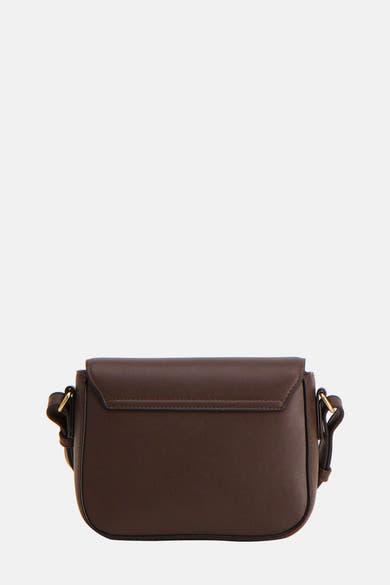 Sac à bandoulière brun de VERO MODA®, avec bandoulière réglable et fermoir à rabat.
