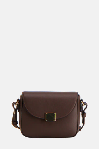 Sac à bandoulière marron de VERO MODA, avec bandoulière réglable et fermoir doré.