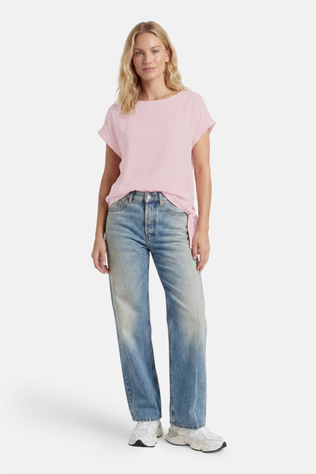 Blouse à manches courtes - rose