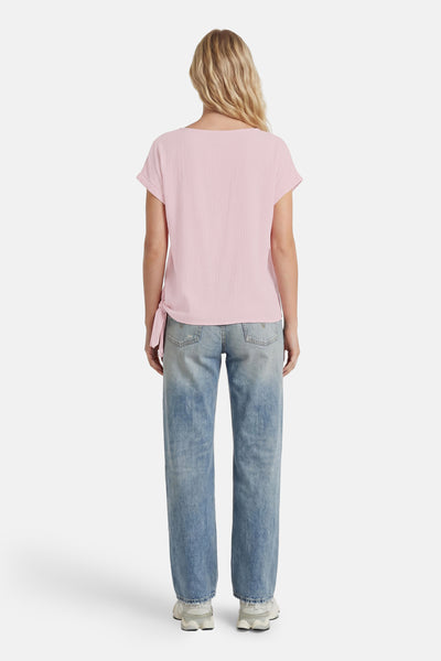 Blouse met korte mouwen - roze