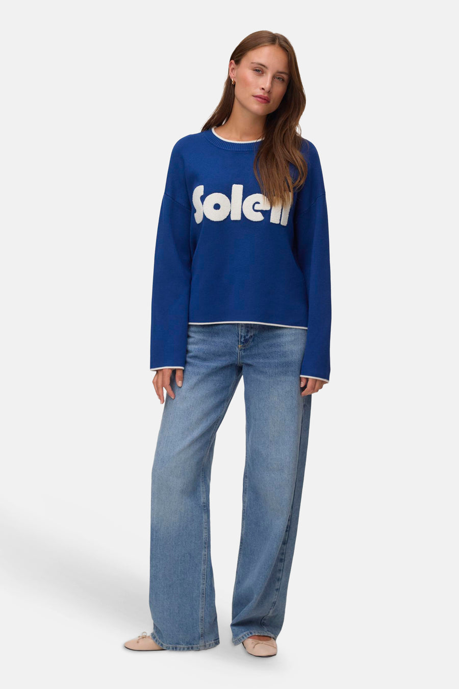 Pull O-hals - Navy Peony