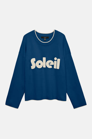 Pull O-hals - Navy Peony