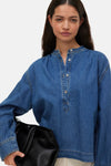 Blouse met lange mouwen - blauw