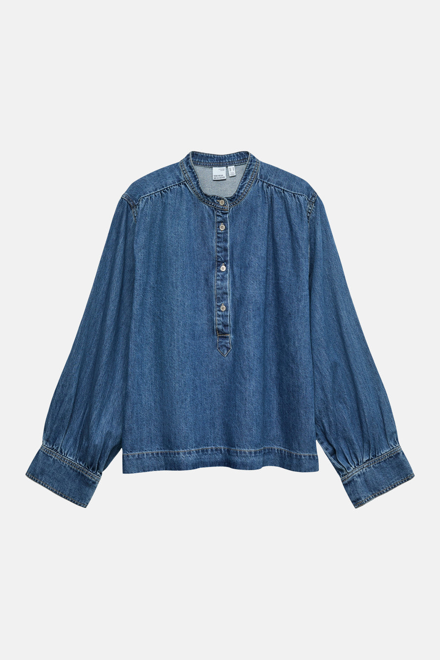 Blouse met lange mouwen - blauw