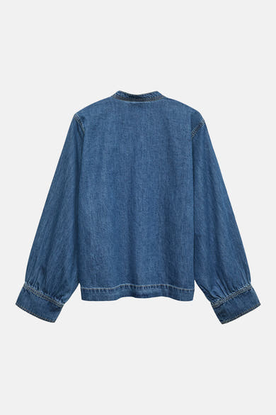 Blouse met lange mouwen - blauw