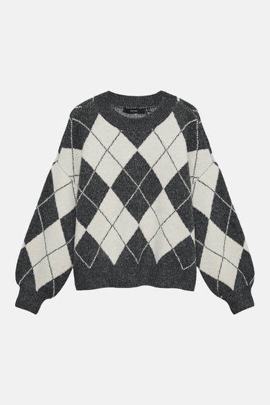 Pull col rond gris - VERO MODA®