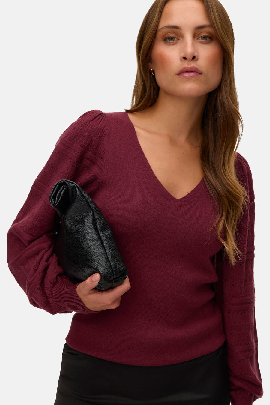 Pull col V rouge - VERO MODA®
