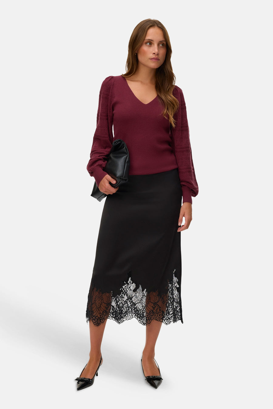 Pull col V rouge - VERO MODA®