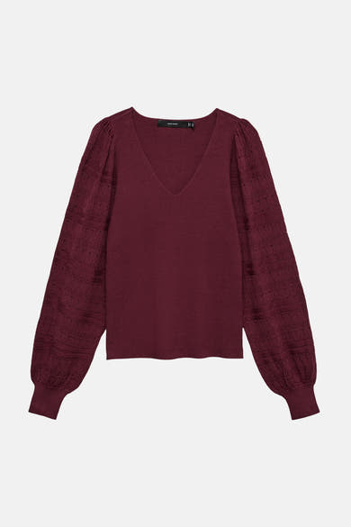 Pull col V rouge - VERO MODA®