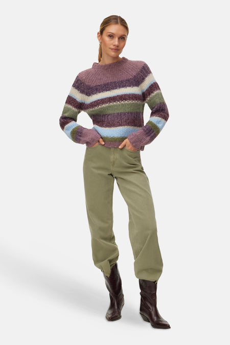 Pull O-hals - Cashmere Blue