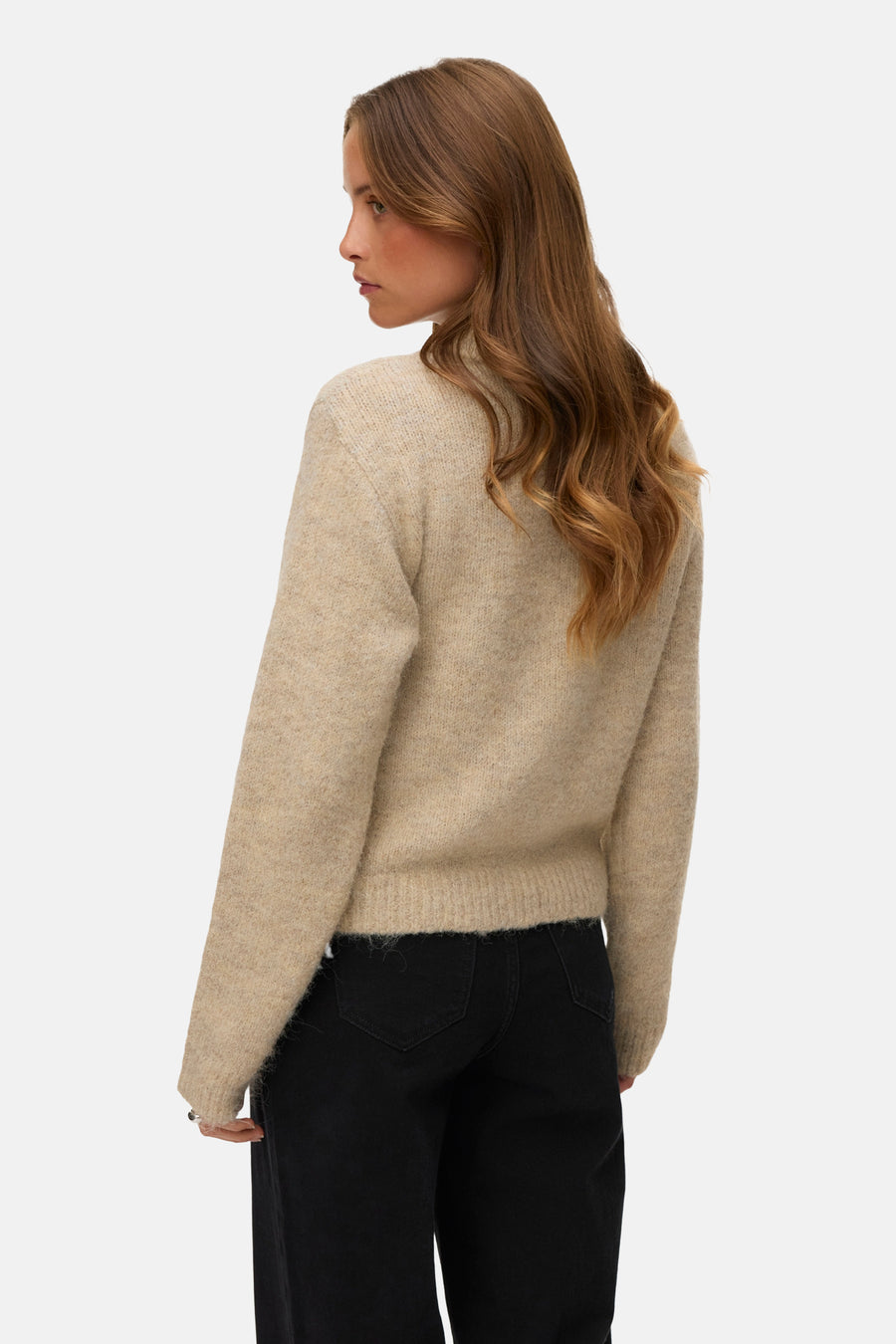 Pull col V beige - VERO MODA®
