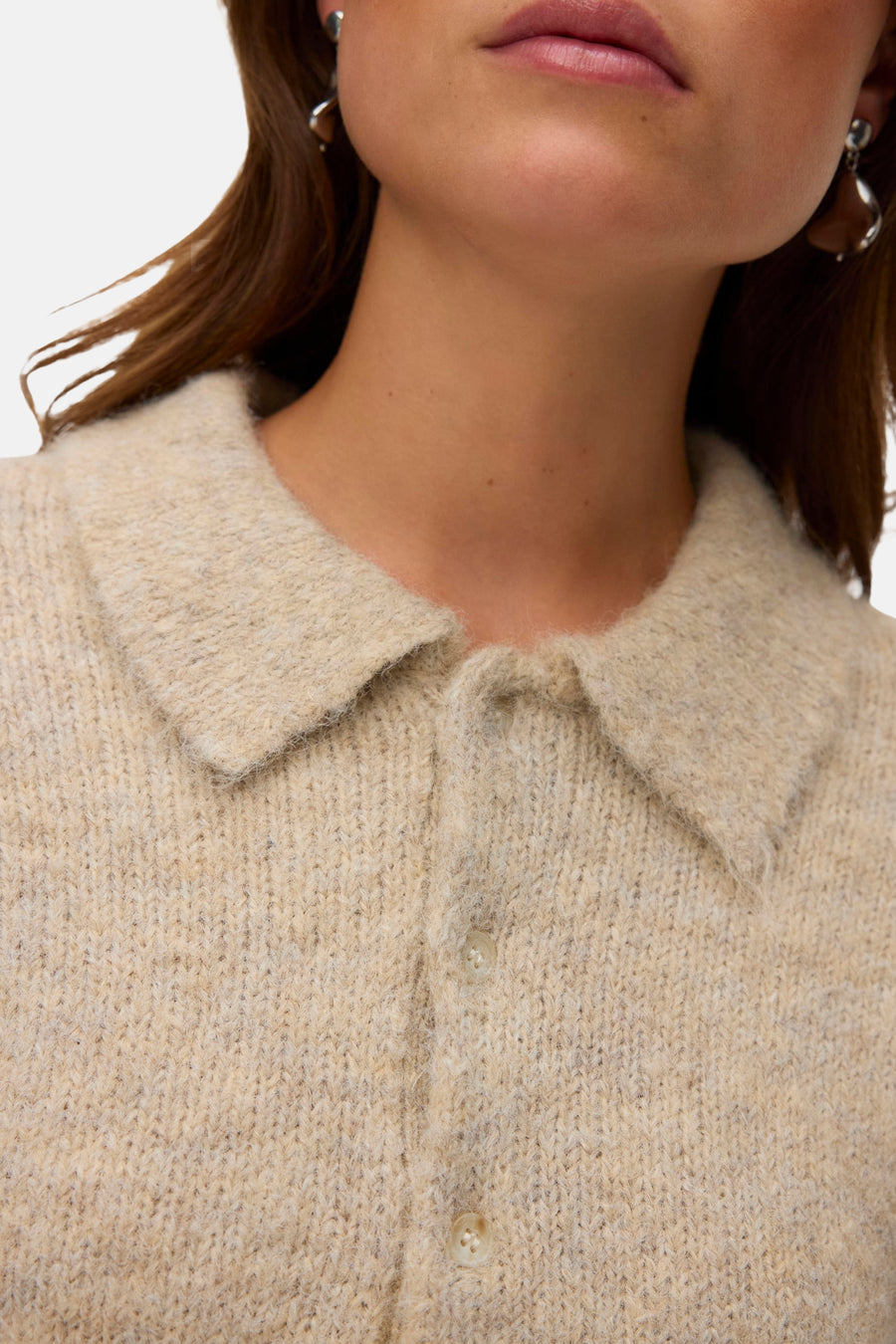 Pull col V beige - VERO MODA®