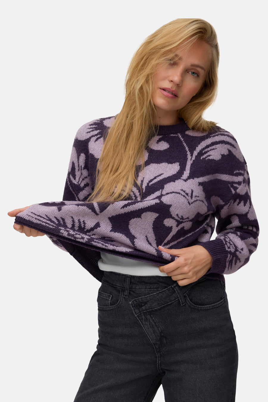 Pull col rond mauve - VERO MODA®