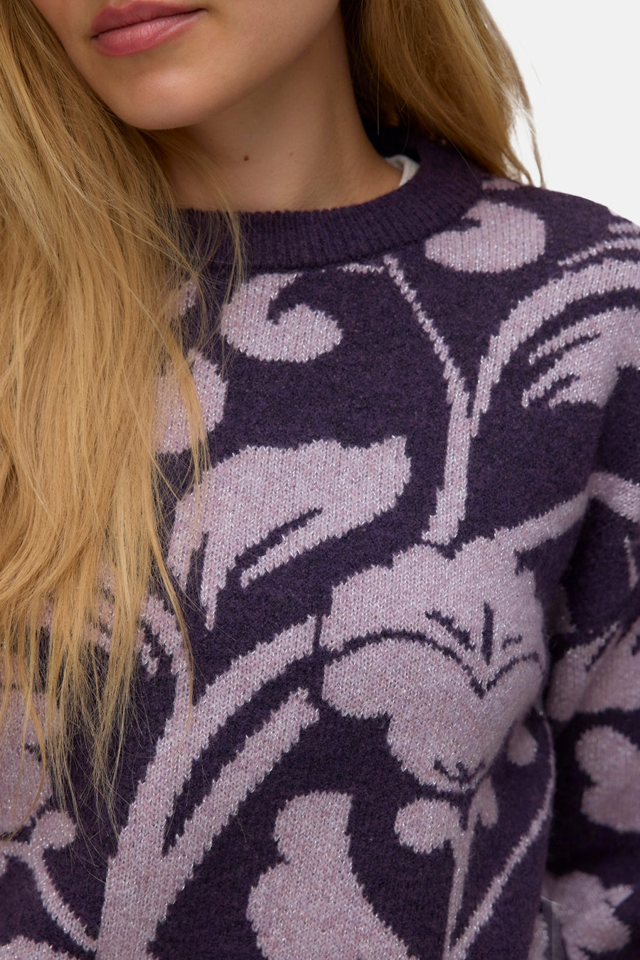 Pull col rond mauve - VERO MODA®