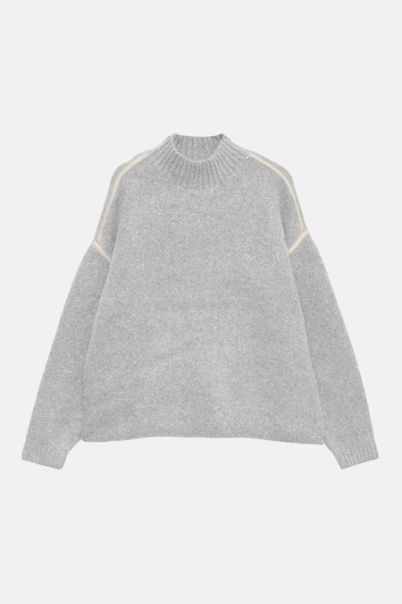 Pull met rolkraag - Light Grey Melange