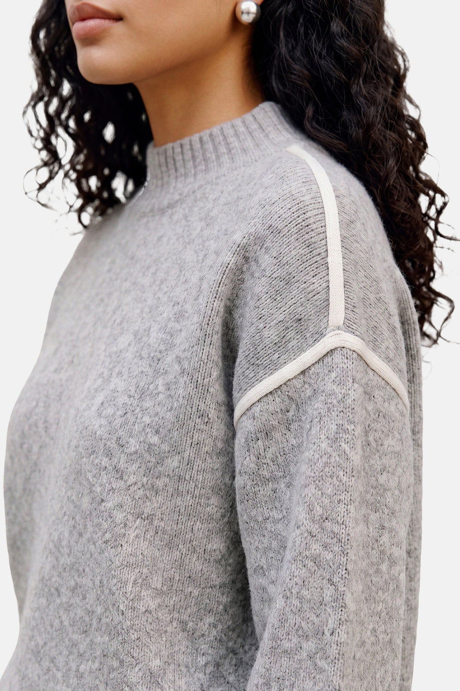 Pull met rolkraag - Light Grey Melange