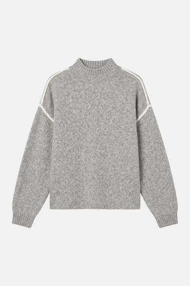 Pull met rolkraag - Light Grey Melange