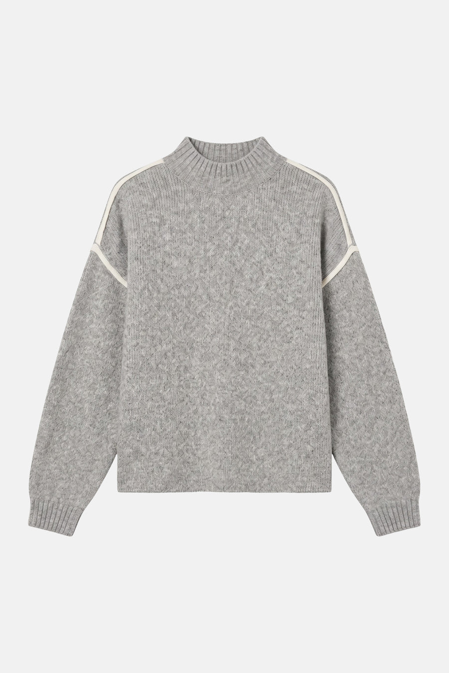 Pull met rolkraag - Light Grey Melange