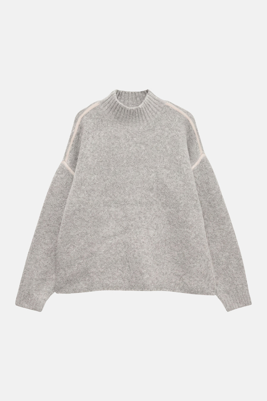 Pull met rolkraag - Light Grey Melange