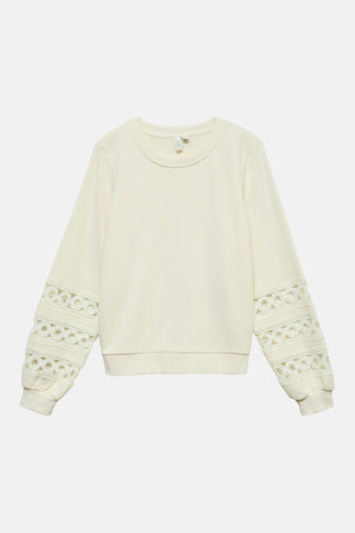 Sweat col O - écru
