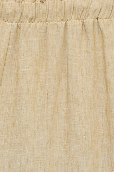 Pantalon de costume beige de VERO MODA® en tissu texturé avec taille froncée.