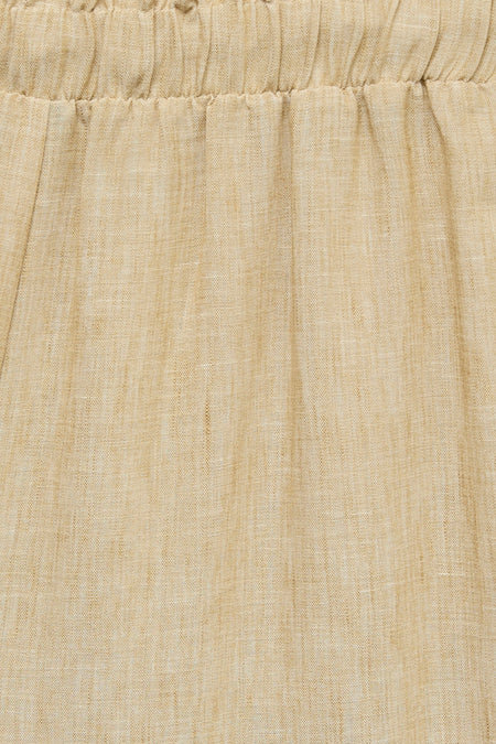 Pantalon de costume beige de VERO MODA® en tissu texturé avec taille froncée.