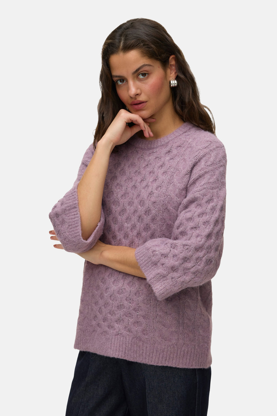 Dames tops pull korte mouw mauve - VERO MODA®