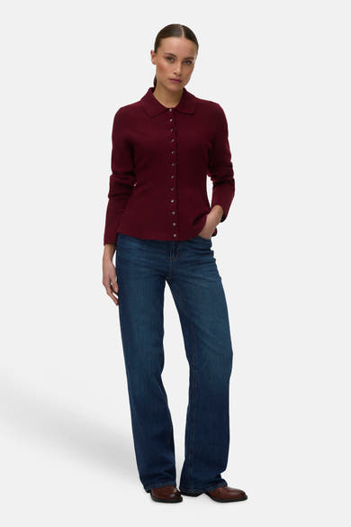 Pull col V - Dark Grey Melange