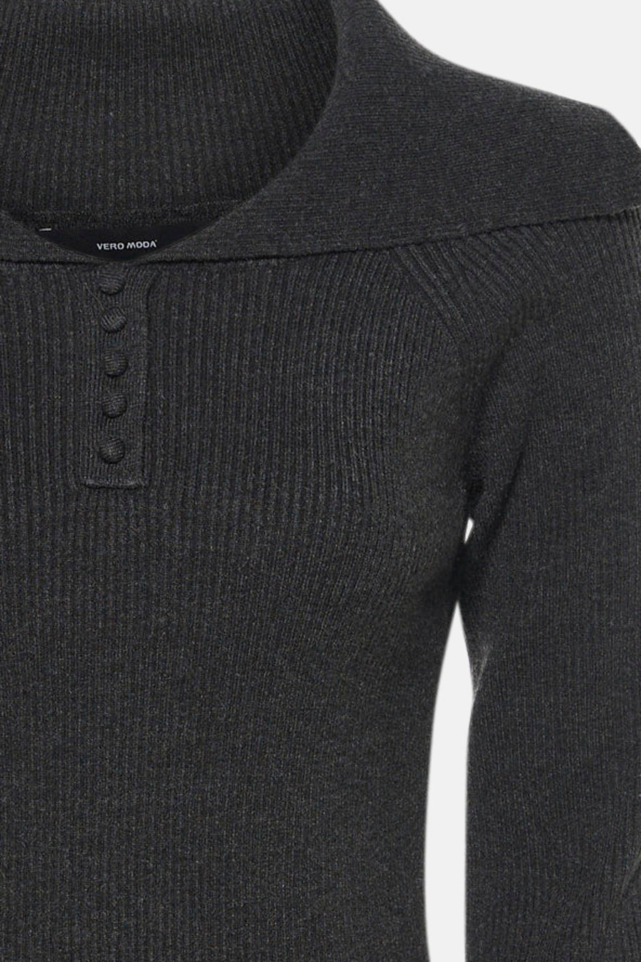 Pull col V - Dark Grey Melange