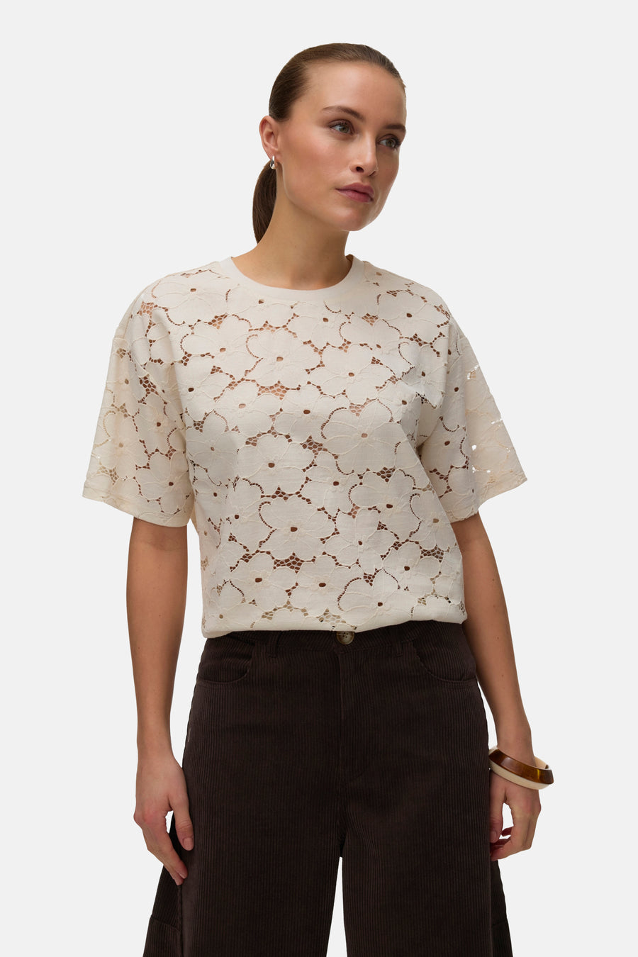 Blouse (korte mouwen) beige - VERO MODA®