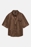 Chemisier (manches courtes) brun - VERO MODA®