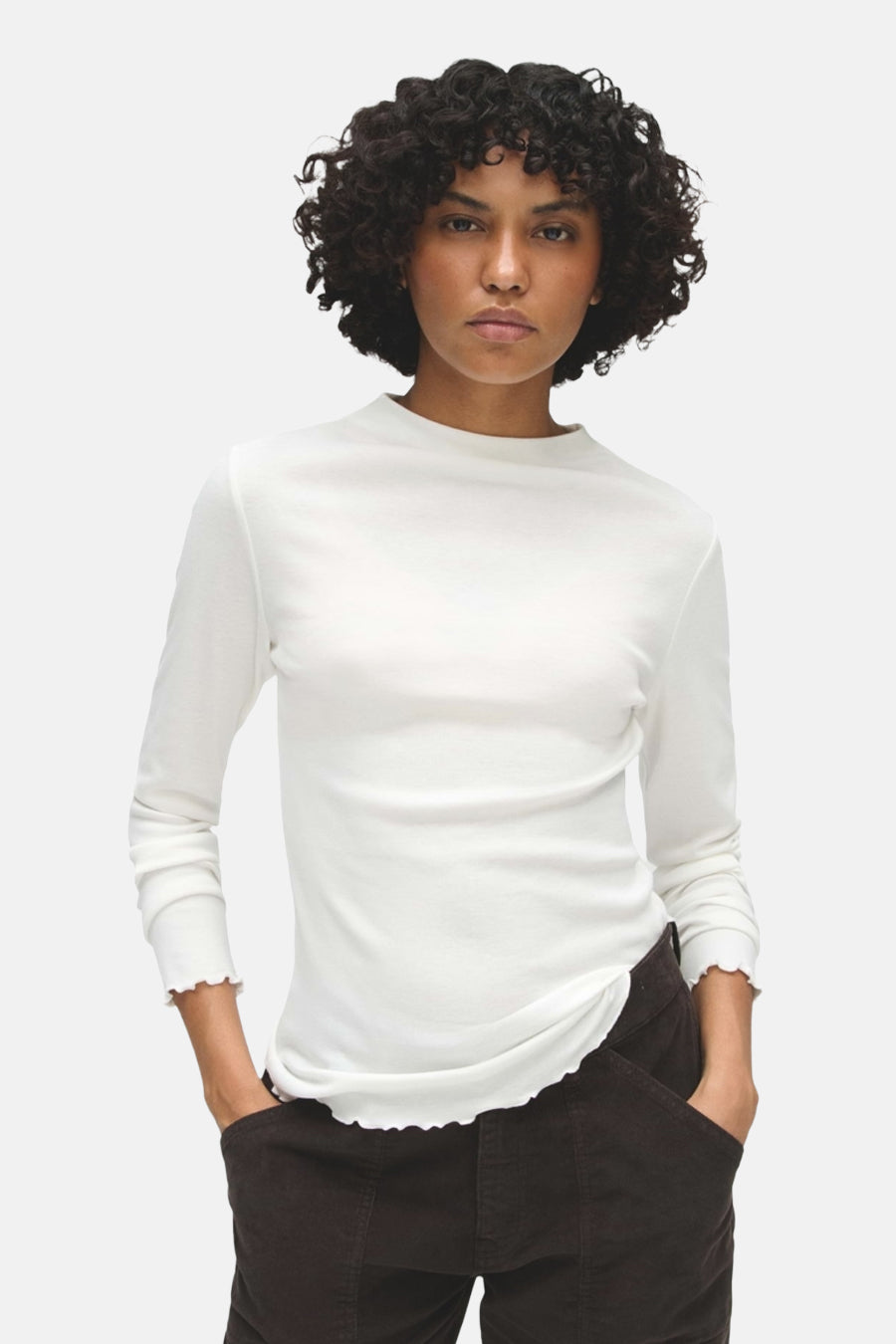 Pull col rond blanc - OPUS